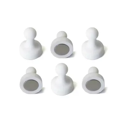 Produktbild von ALLboards Magnet weiss Metall 1.9 x 2.5 cm 6 St