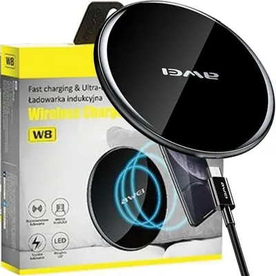Zdjęcie produktu dla Awei Ład. Indukcyjna W8 10W Czarny/Black