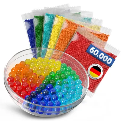 Produktbild von Wasserperlen 60.000 Stück bunt gemixt, Tischdeko, Party Deko, Bojani