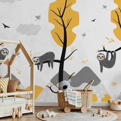 Produktbild von Vlies Fototapete - Cute Sloths 250x175 cm Für Kinder g-A-0332-a-a