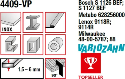 Obrázek produktu pro Bimetalový pilový kotouč MPS frézovaný a osazený Celková délka 225/délka zubu 205 mm, rozteč zubů 1,4-1,8 mm : 1,4-1,8 mm : 225 mm Celková délka: 225 mm Rozteč zubů: 1,4-1,8 mm