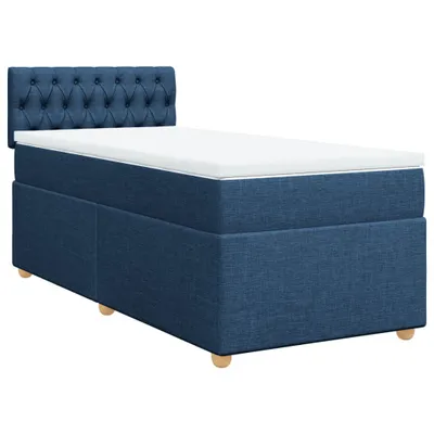 Produktbild von vidaXL Boxspringbett mit Matratze Blau 80x200 cm Stoff