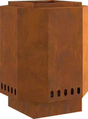 Produktbild von Möbel rauchfreie Feuerstelle 38x38x51 cm wetterfester Stahl - Feuerkörbe & -schalen 858979