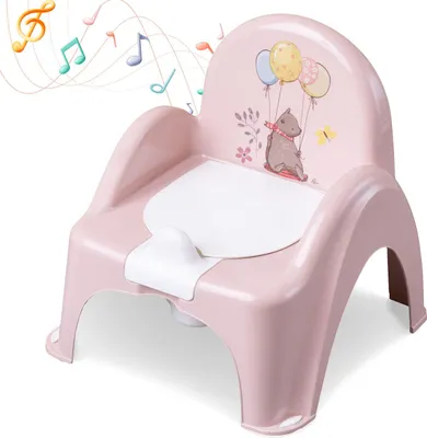 Produktbild von Babykajo Töpfchen mit Musik. Kinder Töpfchen mit herausnehmbarem Topf und Anti-Rutsch Beschichtung - Baby Töpfchen mit Griff zum einfachen Ausleeren!