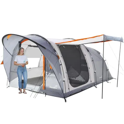 Produktbild von Skandika Tunnelzelt Egersund 3 Sleeper Protect | Camping Zelt für 3 Personen, Sleeper Technologie, eingenähter Zeltboden, nachtschwarz Schlafkabine