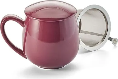 Produktbild von Kräuterteetasse "Saara" Porzellan, 3-teilig, lila 0,35 l