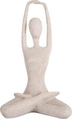Produktbild von Present Time - Ornament Stretched Lotus - Grau - 14.5x12x23.5cm