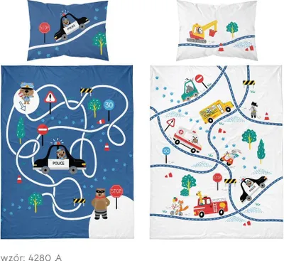 Immagine prodotto di Biancheria da letto 90x120 orsetto poliziotto città COTONE