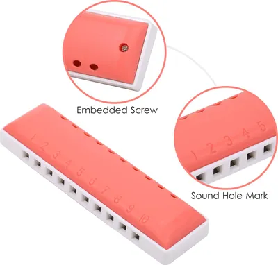 Produktbild von Mundharmonika Diatonic Blues 10 Löcher Harfe Mundharmonika Harzschale für Kinder Erwachsene und Anfänger