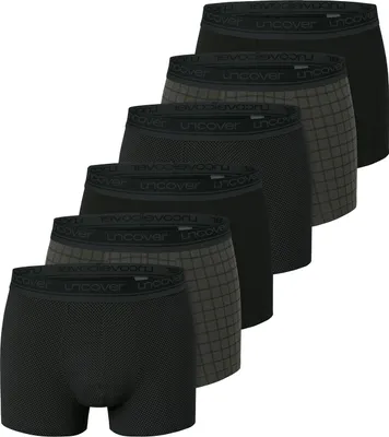 Produktbild von Uncover by Schiesser Herren Trunk Baumwolle Serie 6-Pack schwarz - Größe L