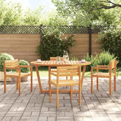 Produktbild von Möbel Garten-Esstisch Oval 150x90x75 cm Massivholz Akazie - Gartentische CC4920