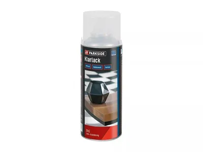 Produktbild von 400ml Klarlack TRANSPARENT SEIDENMATT Farbspray Sprühdose Spraydose 2in1 Lack-Grundierung PARKSIDE