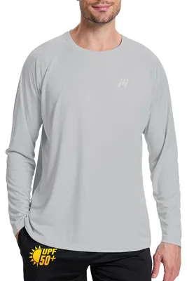 Productafbeelding van MEETWEE Heren rash guard, rash vest, langarm, UV-bescherming, T-shirt, basislaag