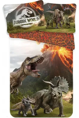Productafbeelding van Jurassic World Dekbedovertrek Eruption 140 x 200 cm Katoen