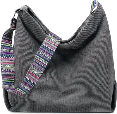 Umhängetasche Mit Kette – Lässige Cord-Tasche Für Frauen, Ca. 28x18x9 Cm, Vielseitig