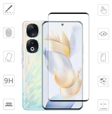 Obrázok produktu pre Pre Honor 90 Pro – 2x 4D displej, Full LCD, zakrivený, H9, tvrdené sklo, ochranná fólia, príslušenstvo