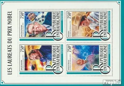 Produktbild von Briefmarken Zentralafrikanische Republik 2016 Mi 6655-6658 Kleinbogen (kompl. Ausgabe) postfrisch Nobelpreisträger