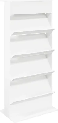Produktbild von vidaXL Magazinregal mit Regal Weiß 70 x 41 x 156 cm Holzwerkstoff