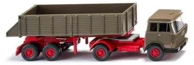 Zdjęcie produktu dla Wiking naczepa wywrotka tylna (Hanomag Henschel), model ciężarówki/przyczepy, do samodzielnego montażu, 1:87, naczepa wywrotka tylna (Hanomag Henschel), unisex, 1 szt