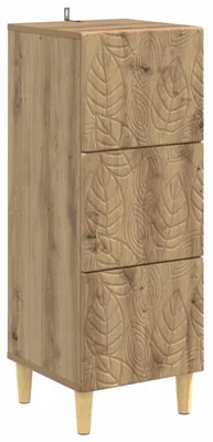 Image de Armoire à tiroirs Chêne artisanal 33 x 34,5 x 90 cm