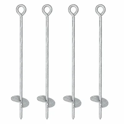 Produktbild von 4er Set Eindrehbodenanker 57 cm feuerverzinkt für Zelt Pavillon, KI-generiertes Bild