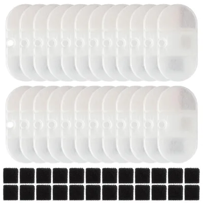 Produktbild von 12x Ersatzfilter für Katzen-Trinkbrunnen mit Harz & Aktivkohle + 12x Vorfilterschwämme für Petlibro Capsule 2.1L