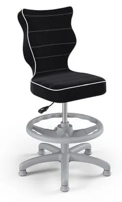 Obrázok produktu pre Detská rastová stolička, ergonomická stolička na písanie, vhodná pre výšku 133-159 cm, farba: svetlosivá (Jasmine 01), s podnožkou