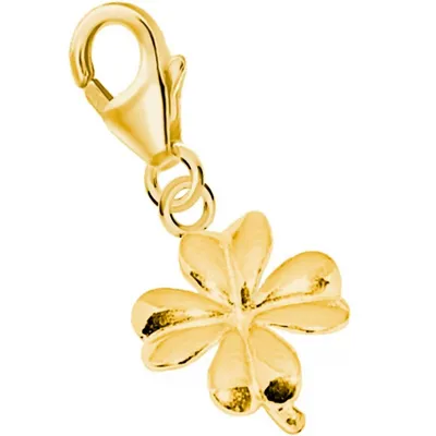 Charm Anhänger Kleeblatt für Glücksmomente I Gelbgold

