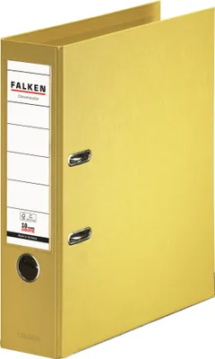 Produktbild von Falken Chromocolor-Voll-PP-Ordner A4, S80, mit Einsteckschild gelb