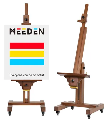 Künstlerstaffelei aus Buchenholz, höhenverstellbar, für Leinwände bis 180 cm