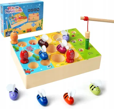 Produktbild von Magnetisches Angelspiel 4-in-1 Holz Lernspiel