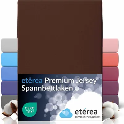 Produktbild von etérea Jersey Spannbettlaken Baumwolle 180x200 - 200x200 cm