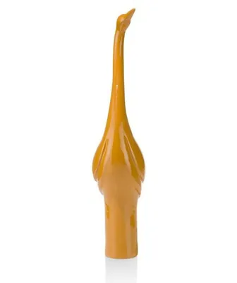 Produktbild von COCOMaison Skulptur Kranich- Sockel Statue Deko, modernes Design handbemalt Skulptur Figur (aus Polyresin, 1 St., Kunstfigur), Statuen Wohnung