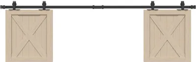 Image de Kit de porte d'armoire coulissante 183 cm acier au carbone