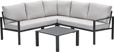 Produktbild von Garden Impressions Springs Lounge-Eckset 4-teilig – Carbon Black – Desert Sand