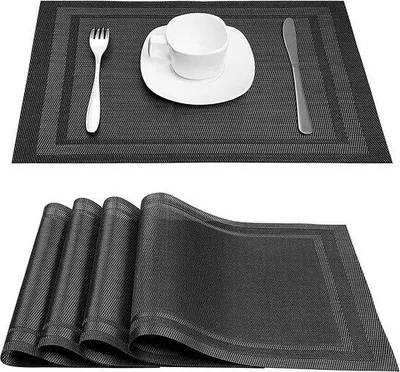 Produktbild von Famanu Platzset Set von 10 - Hitzebeständig, Antirutsch, Schwarz