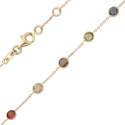 Armband-aus-585-Gold-mit-Edelsteinen-19cm