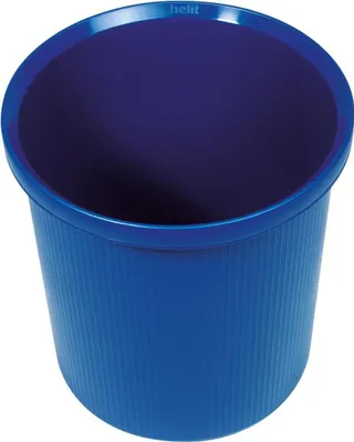 Produktbild von helit Papierkorb Linear 18 Liter rund PE blau