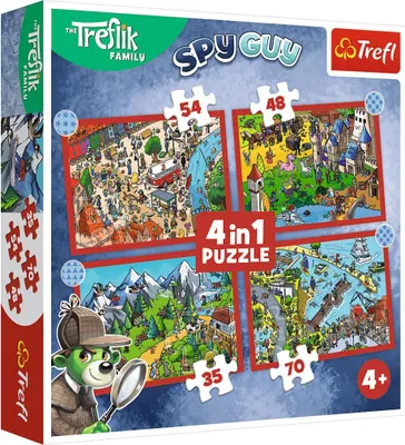 Immagine prodotto di PUZZLE TREFL 4in1 Il viaggio di Treflik 34675