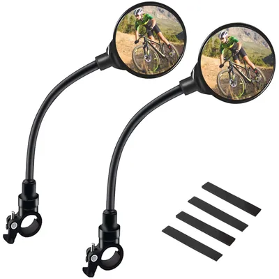 Productafbeelding van Fietsspiegel - 360 graden draaibaar - Achteruitkijkspiegel - Set van 2 - 80 mm