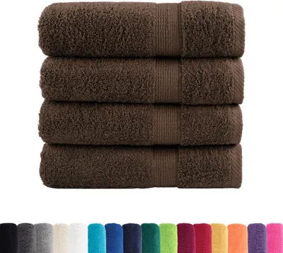 Produktbild von vidaXL Premium Badetücher SOLUND 4 Stk. Braun 100x150 cm 600 g/m²