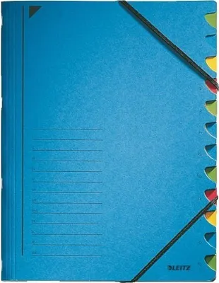 Produktbild von Leitz Ordnungsmappe 39070035 DIN A4 7Fächer farbig Karton blau