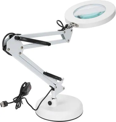 Zdjęcie produktu dla Chipy LED – biurkowa lampa do czytania z 5-krotnym powiększeniem i złączem USB, 3000–6000 K