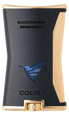 Produktbild von Colibri Feuerzeug Slim Schwarz/Gold, unbefüllt