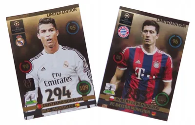 Obrázok produktu pre Panini Champions League 2015 Limited Edition Football Cards: Lewandowski And Ronaldo