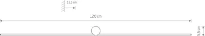Obrázok produktu pre Nástenné svietidlo lineárne 16W SPIN LED L Nowodvorski 10371