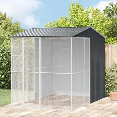 Produktbild von "im Angebot" Vogelkäfig Anthrazit 215x310x247 cm Verzinkter Stahl - Vogelkäfige CC11851