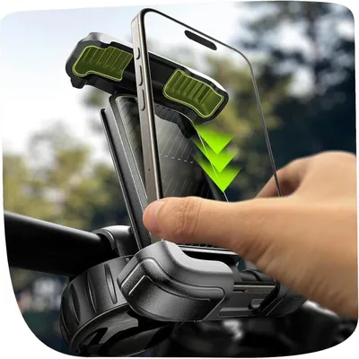 Produktbild von Fahrrad Handyhalterung Silikon Pro+ Lenker E-Scooter Offroad Rennrad 4.7-7.0'' Schwarz