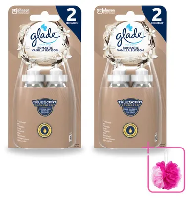 Imagen del producto de 2 unidades de recambio Glade Sense & Spray - Aroma Romántica de Vainilla - 18 ml - Paquete económico