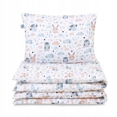 Produktbild von Pepi Bettwäsche-Set für den Kindergarten mit Baumwollbeutel – Bettdecke 100 × 135 cm und Kissen 40 × 50 cm mit Füllung – 100 % Baumwolle
